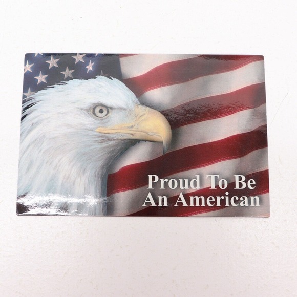 Proud To Be An American Patriotic US Flag And Eagle 6x4 Car Truck Fridge Magnet - Picture 1 of 4